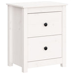 Bedside Cabinets White Solid Wood Pine