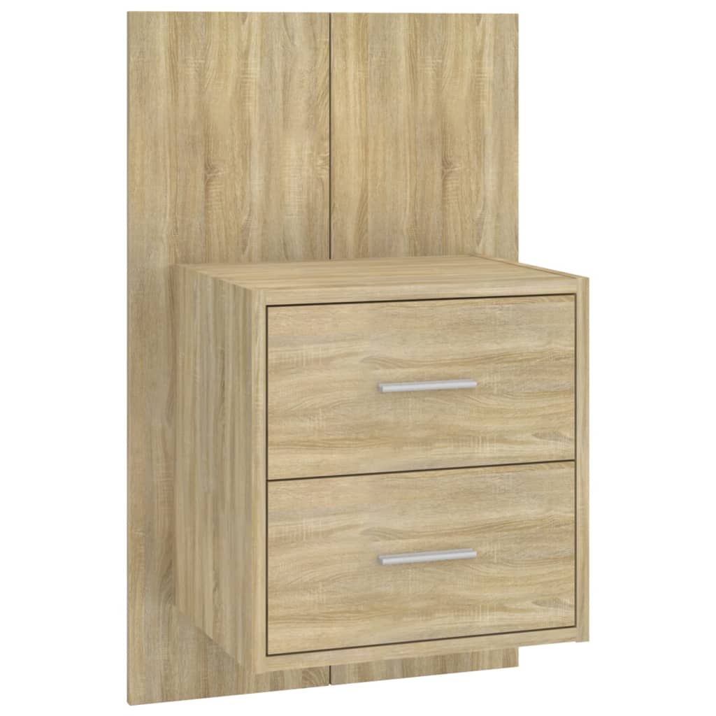 Wall Bedside Cabinets 2 pcs Sonoma Oak Engineered Wood