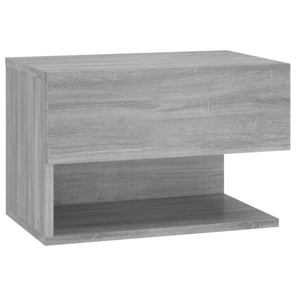 Wall Bedside Cabinets 2 pcs Grey Sonoma - 46×29.5×30cm