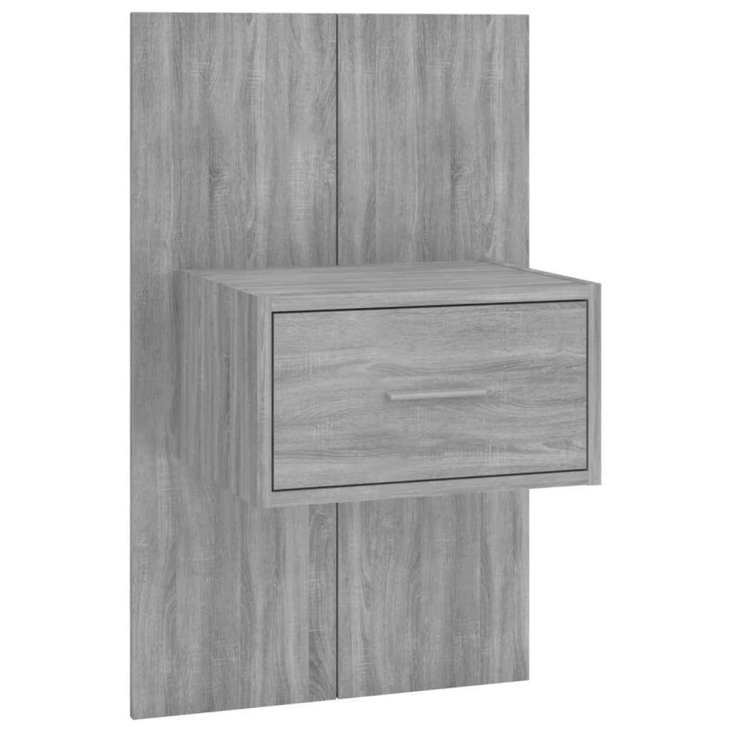 Wall Bedside Cabinets 2 pcs Grey Sonoma - 48.5×32.5×80cm