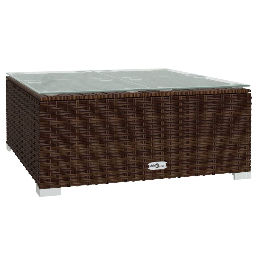 10 Piece Garden Lounge Set with Cushions Poly Rattan - 60×60×30cm