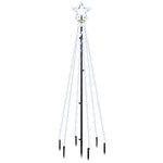 Christmas Tree with Spike Cold White 108 LEDs 180 cm