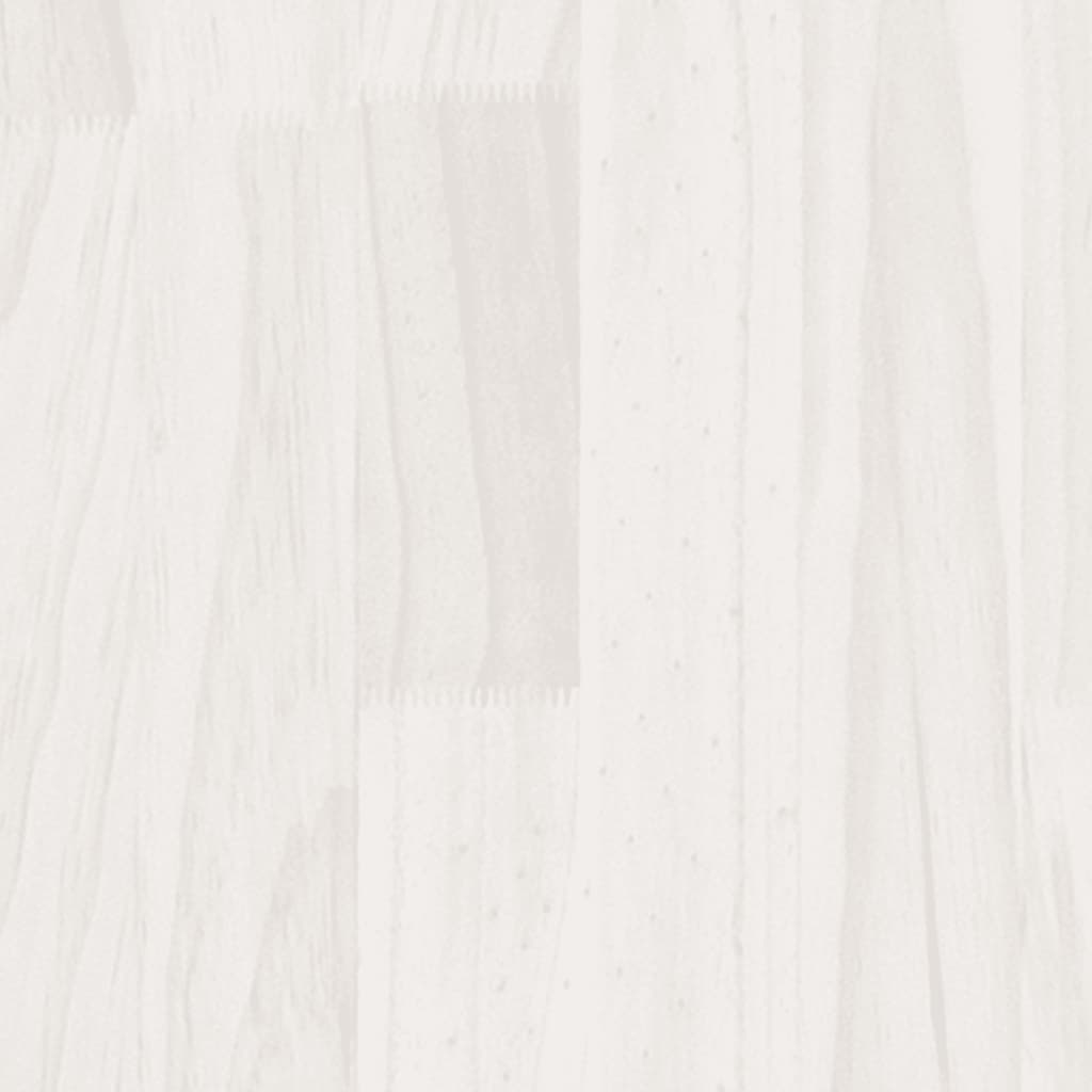 Bed Frame White Solid Wood Pine Queen Size