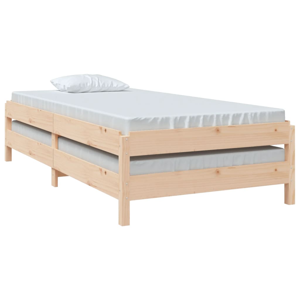 Stack Bed Solid Wood Pine Single Size