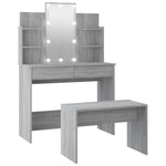 Dressing Table Set with LED Sonoma Engineered Wood