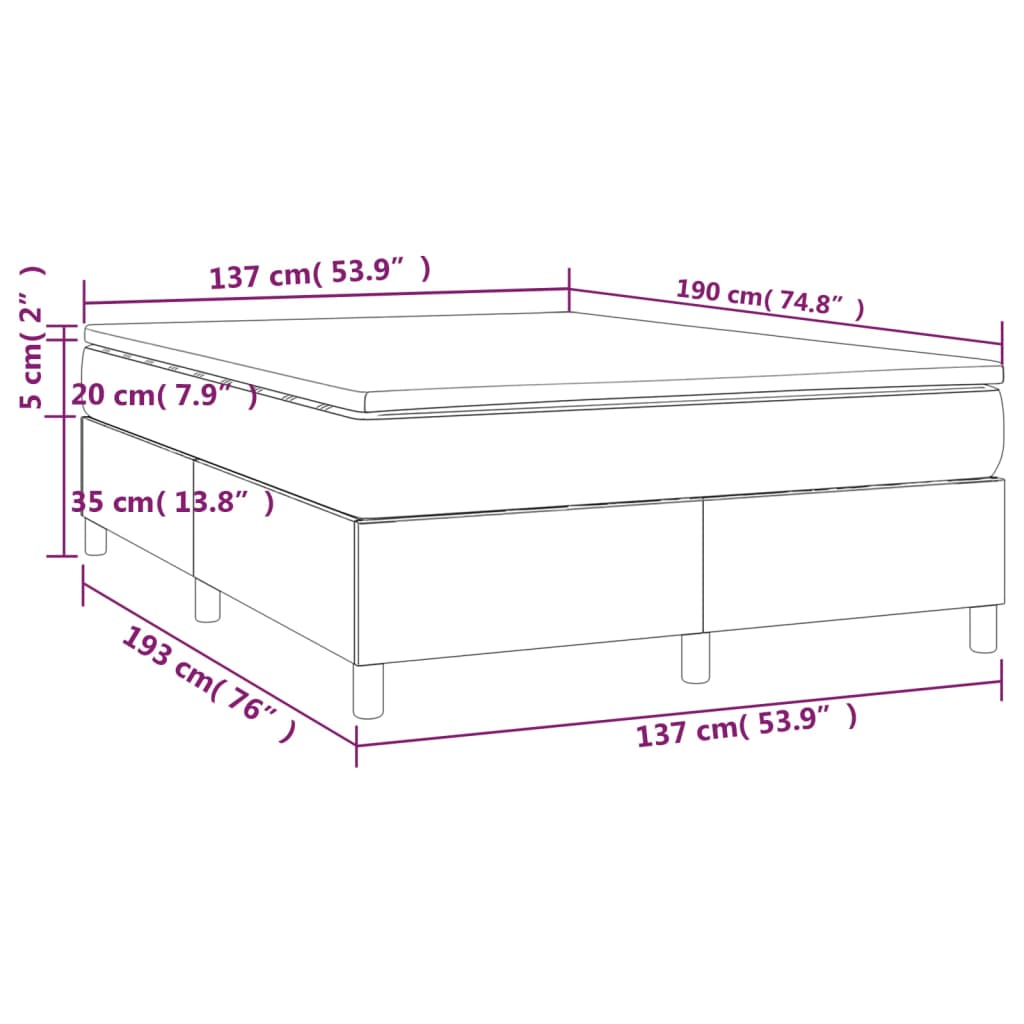 Black Double Box Spring Bed with Pocket Spring Faux Leather Mattress