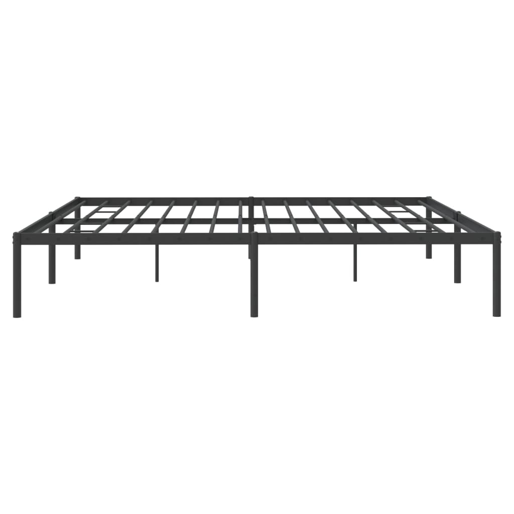 Sleek Black Double Metal Bed Frame