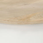 Whimsical Snowfall: White Mango Wood Coffee Table in Solid Splendor