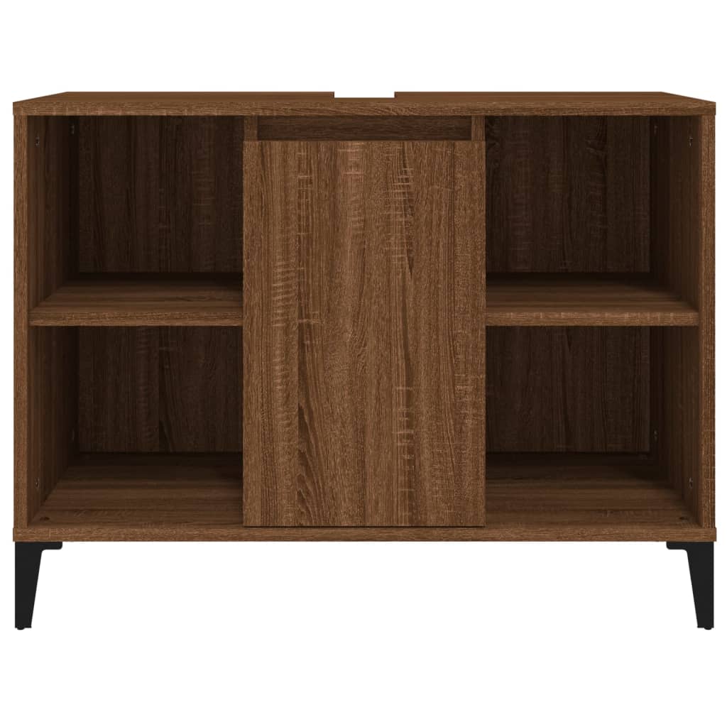 White Tinted Engineered Wooden Basin Organizer