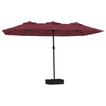 Dual Delight: Bordeaux Red Double-Head Parasol for Stylish Shade