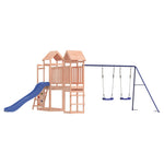 Ultimate Playhouse with Slide, Swings, Rockwall - Crafted from Solid Douglas Wood