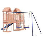 Ultimate Playhouse with Slide, Swings, Rockwall - Crafted from Solid Douglas Wood