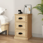 Ivory Serenity: White Engineered Wood Bedside Cabinet