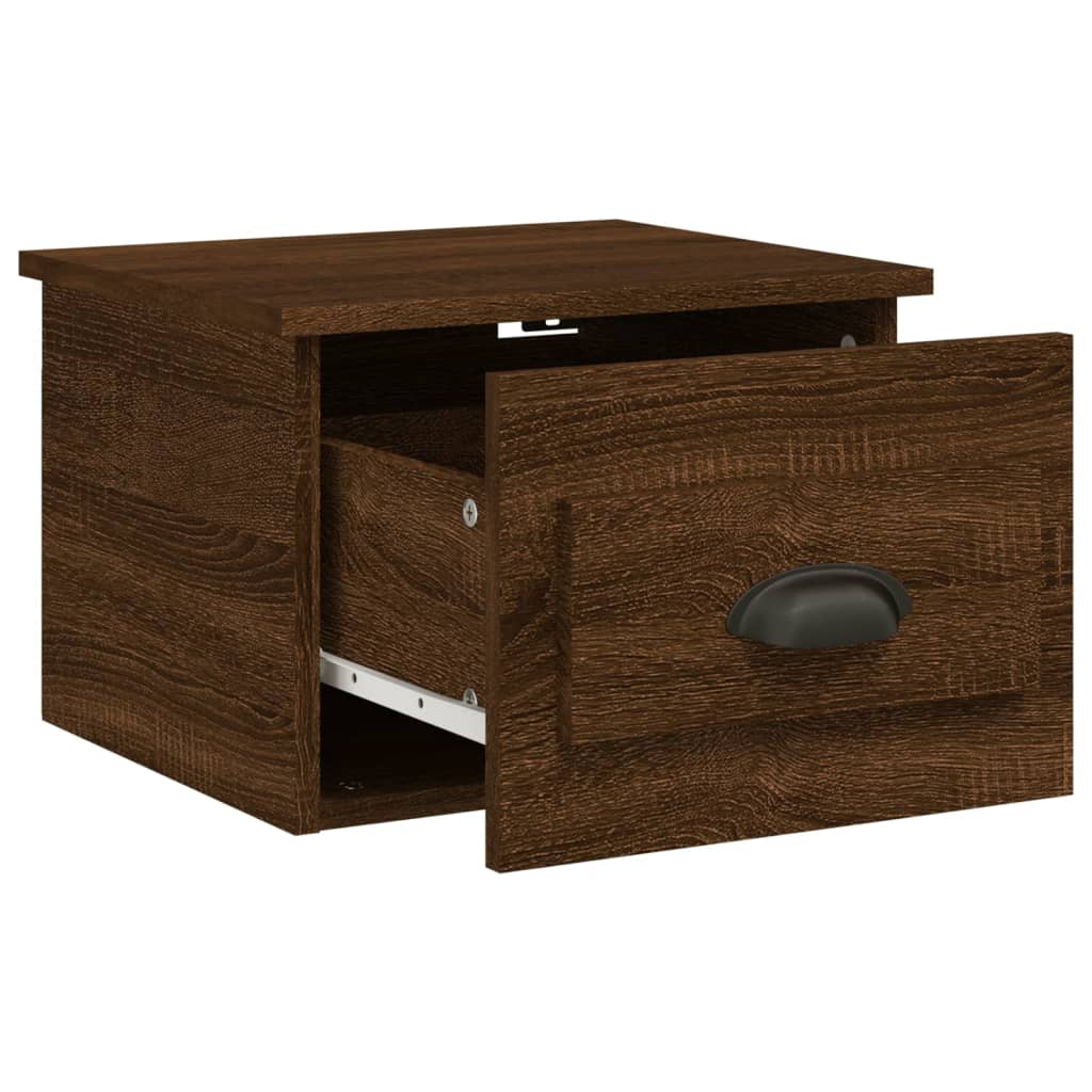 Elevated Dreamscape: Set of 2 Wall-mounted White Bedside Cabinets