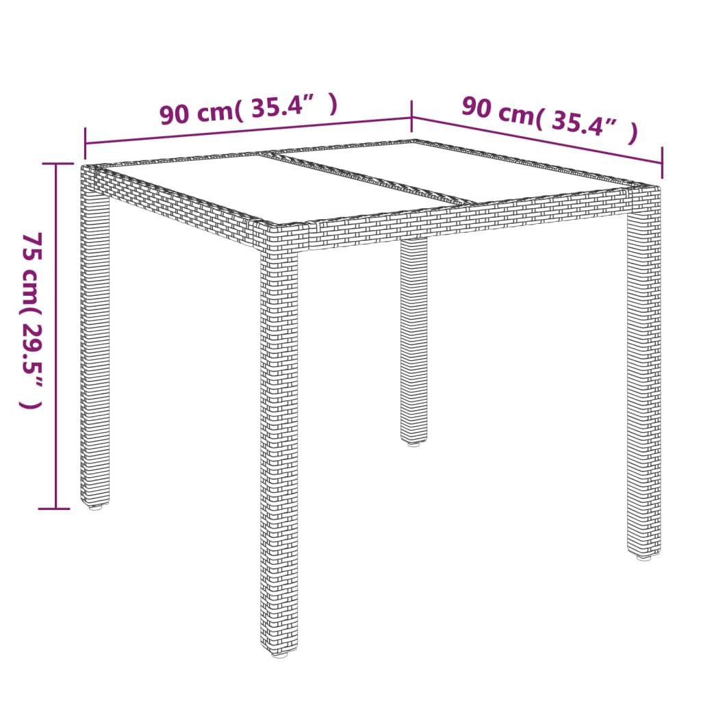 Space Saving 3 Piece Garden Dining Set Relaxing Seating Summer