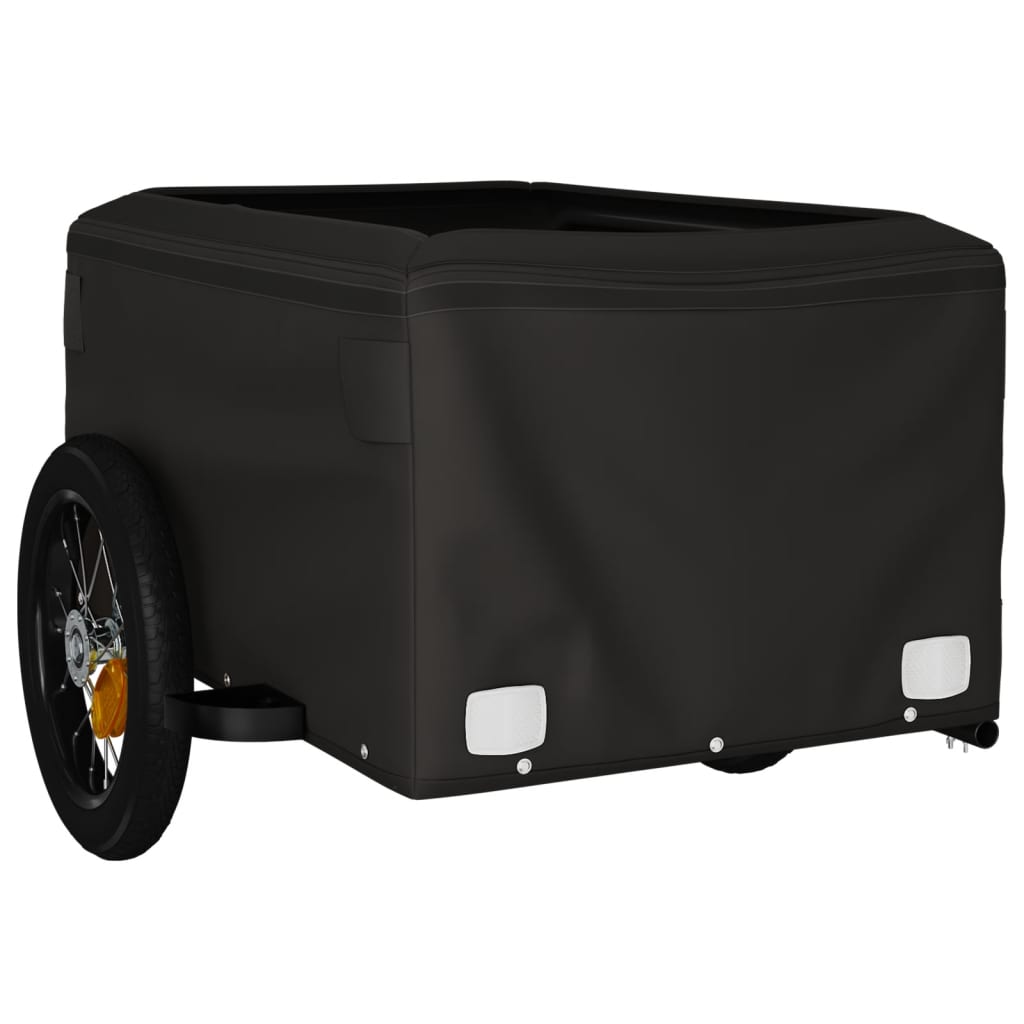 Bike Cargo Trailer Black and Yellow Iron - 120×54×44cm