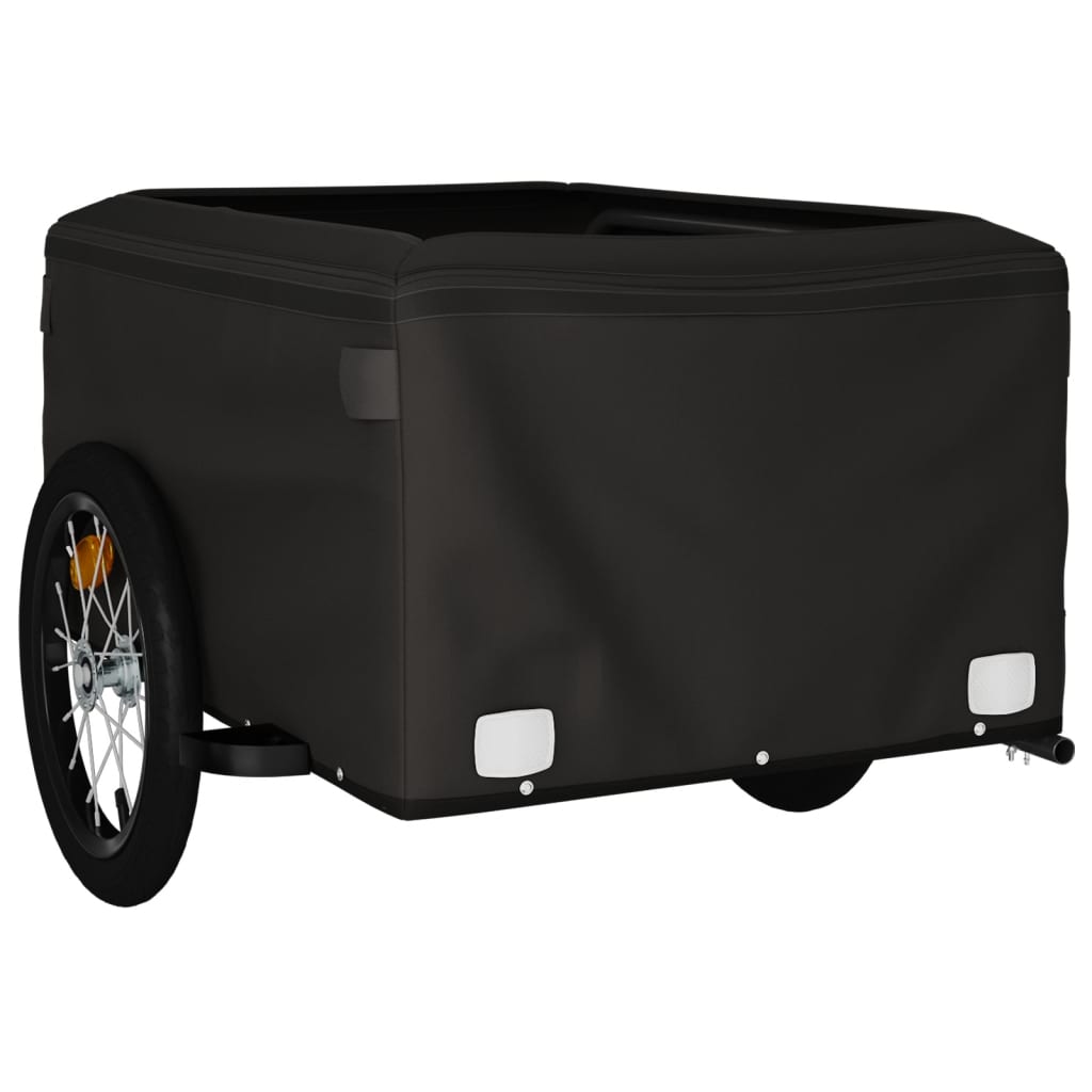 Bike Cargo Trailer Black and Yellow Iron - 124×62.5×52cm