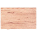 Light Brown-Treated Solid Wood Bathroom Countertop