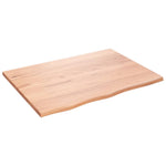 Light Brown-Treated Solid Wood Bathroom Countertop