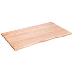 Light Brown-Treated Solid Wood Bathroom Countertop