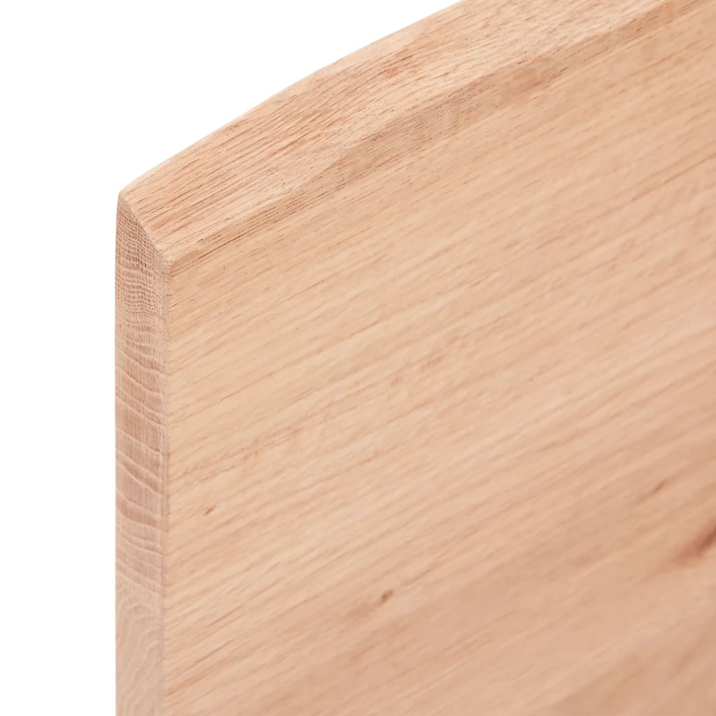 Rustic Radiance: Oak-Inspired Light Brown Treated Solid Wood Table Top