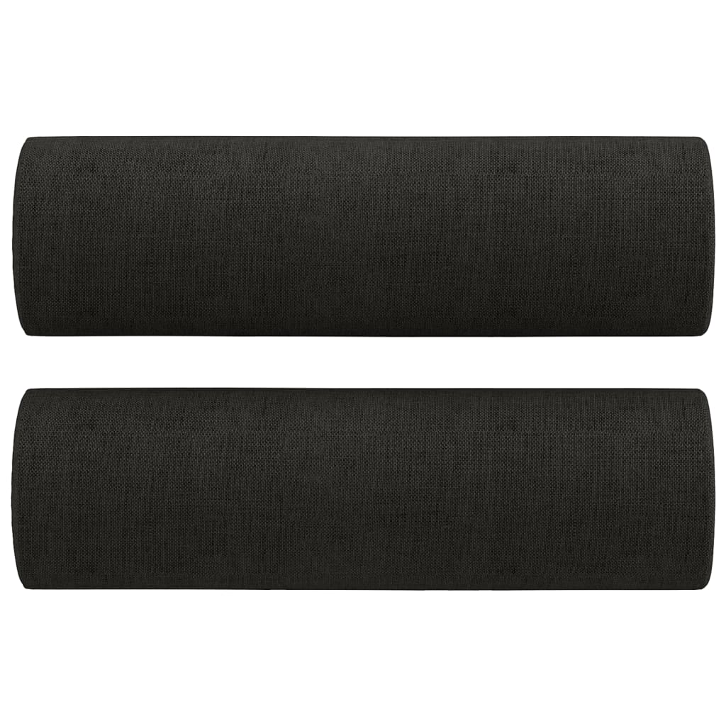 3 Piece Sofa Set with Pillows Light Grey Fabric