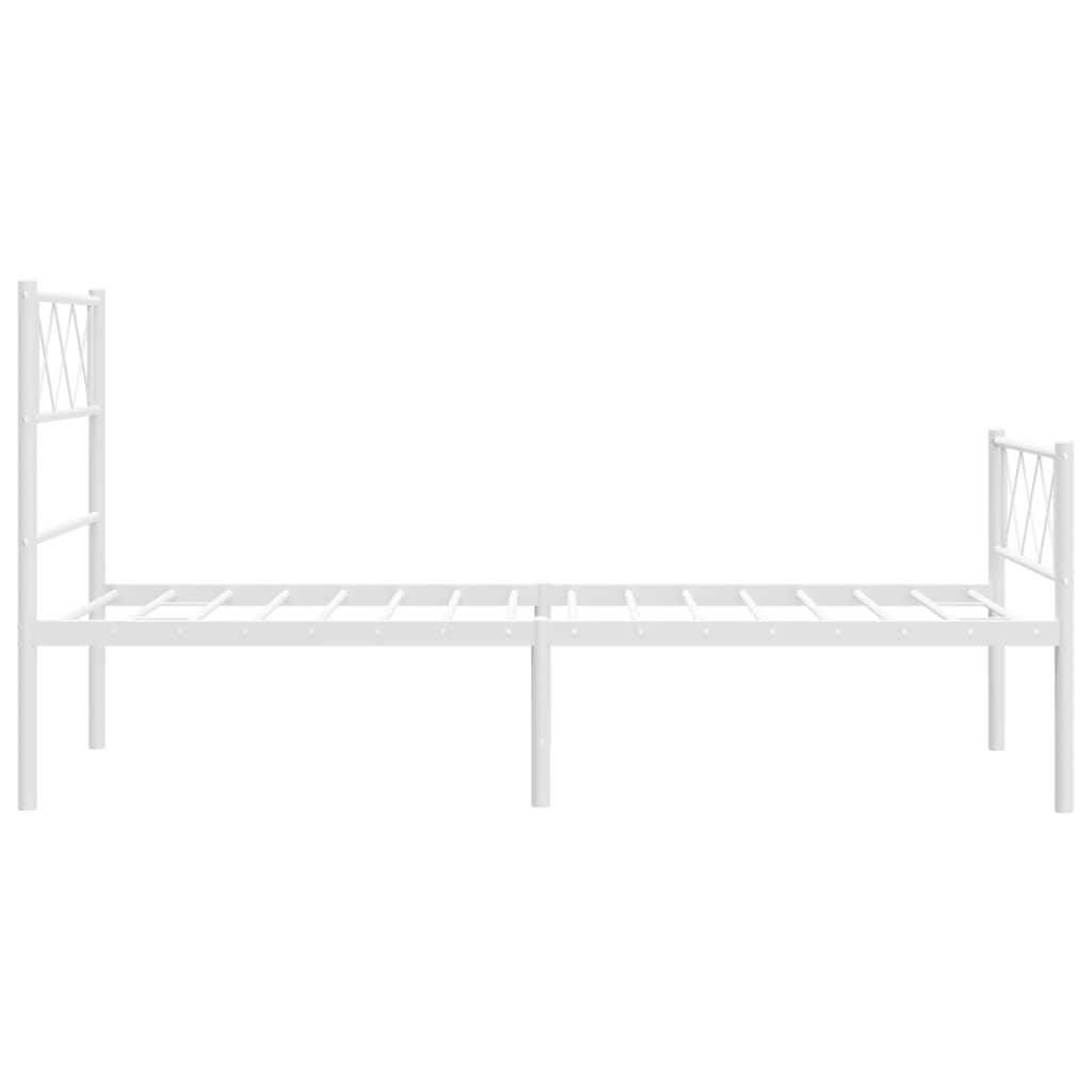 Black-Metal Bed Frame with Headboard and Footboard