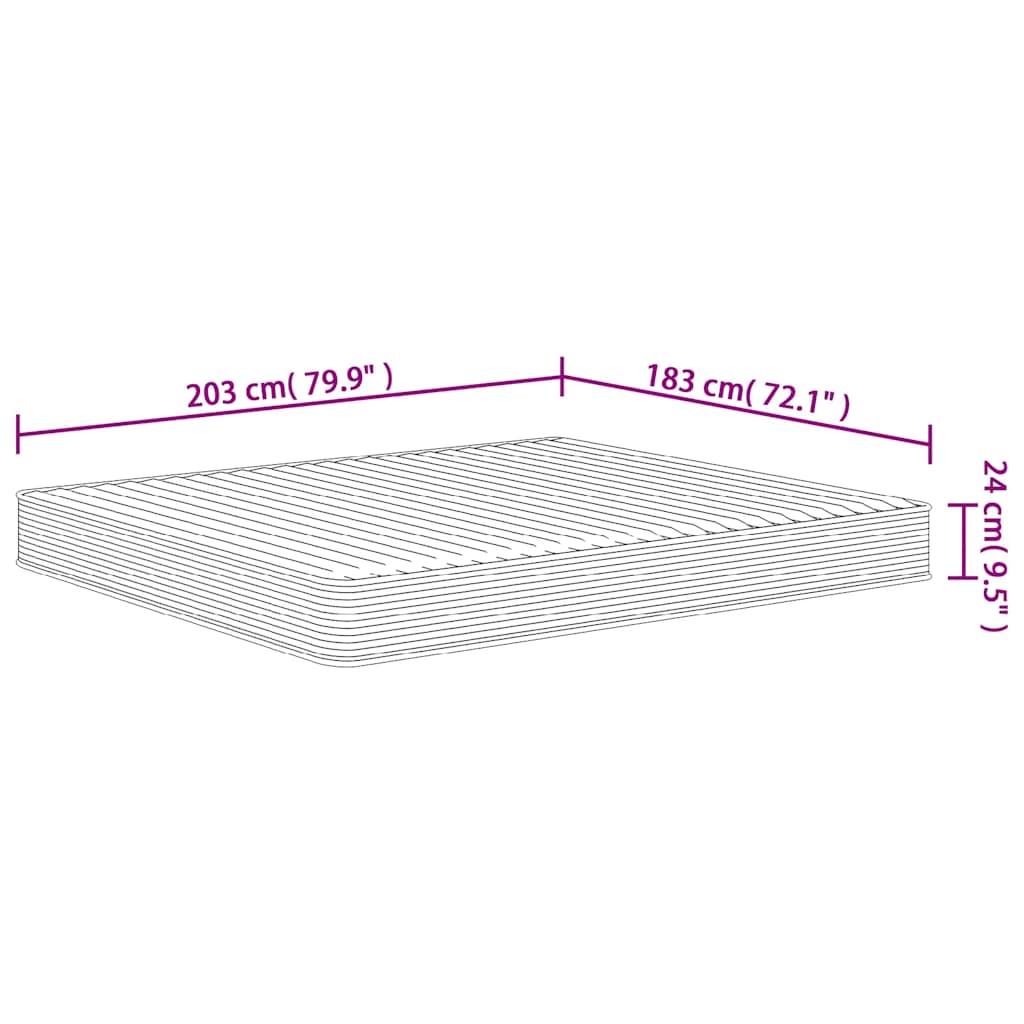 King Foam Mattress Medium Soft Peached Woven Fabric Double-Sided Comfort