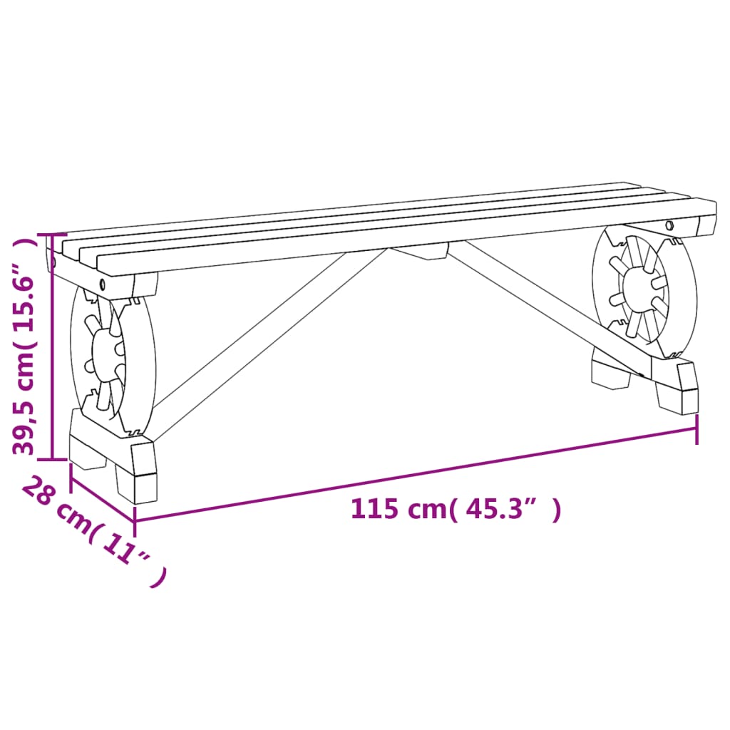 Space Saving Garden Benches 2 pcs Solid Garden Gathering Evening