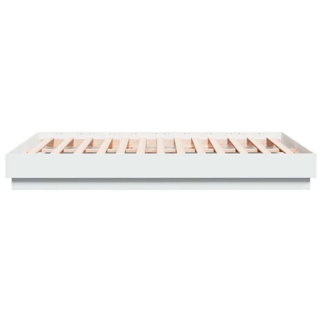 Bed Frame White - Engineered Wood Double Size