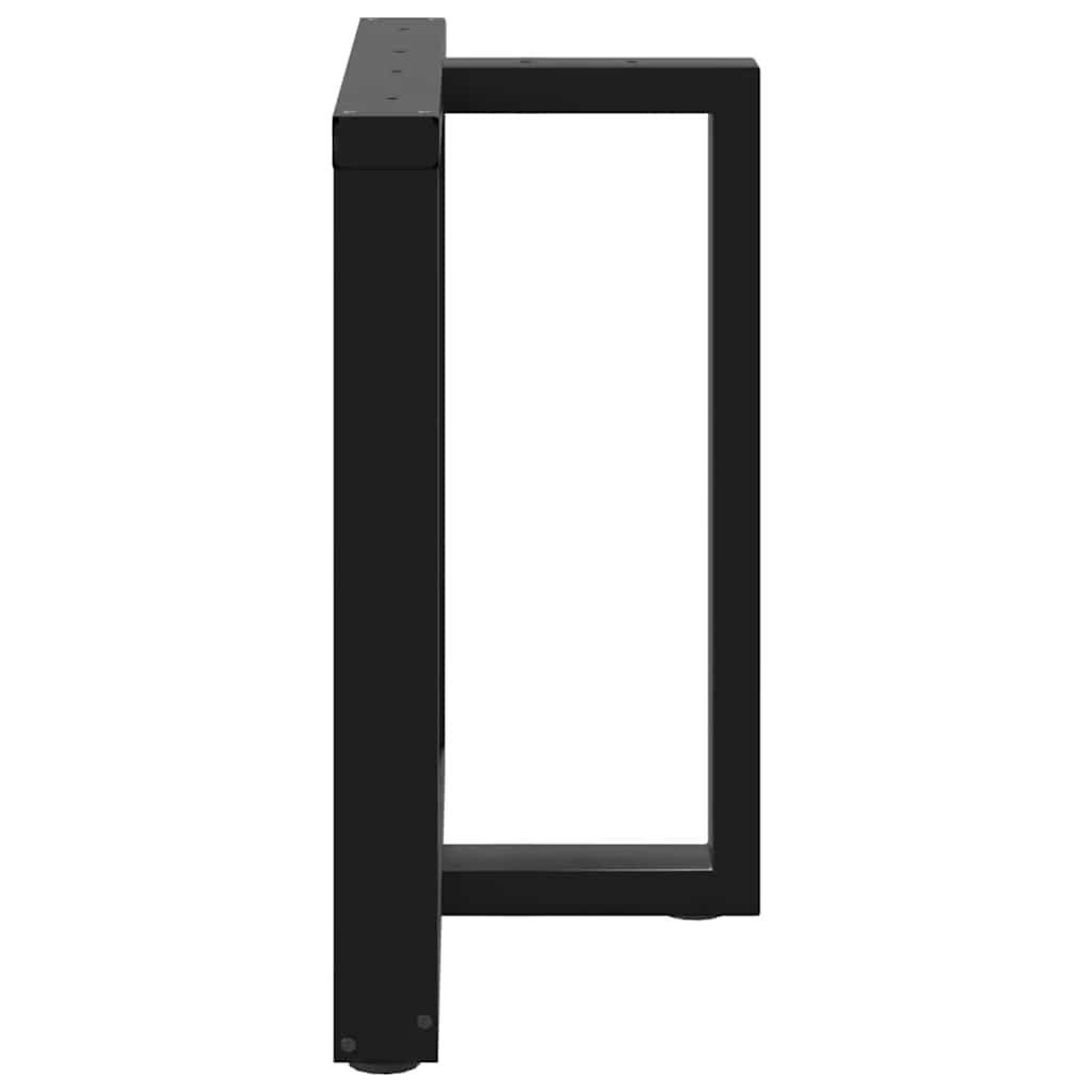 Dining Table Legs T-Shaped 2 pcs Black Steel