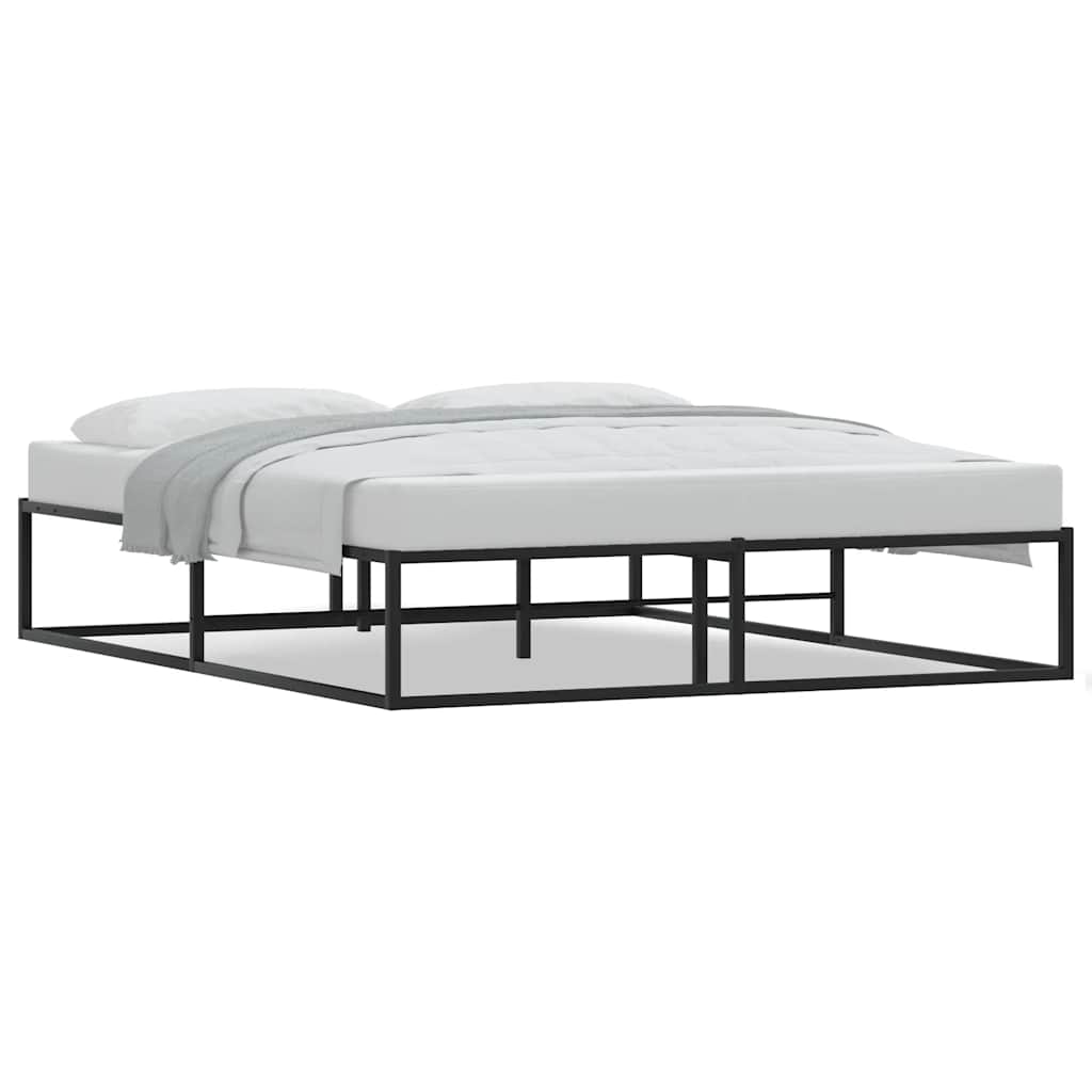 Bed Frame without Mattress White Queen Metal - 153×203cm