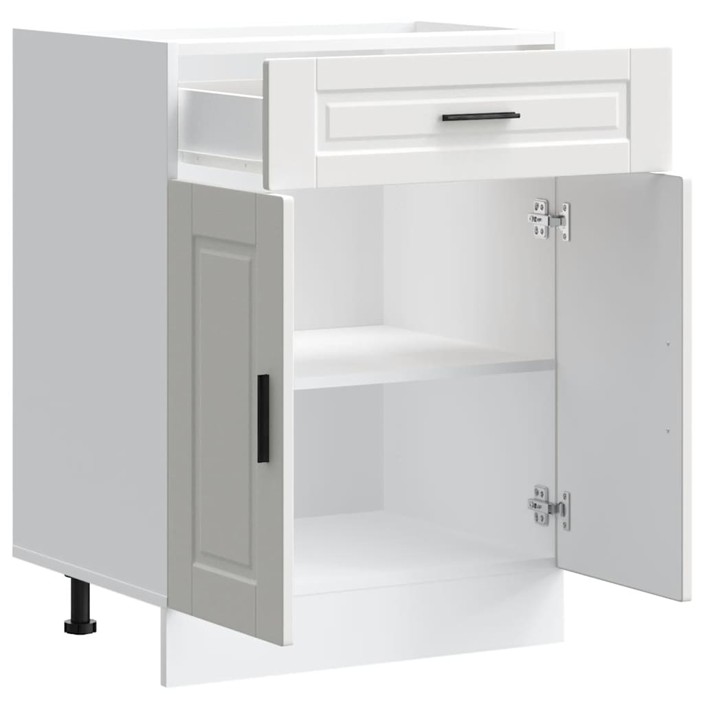Kitchen Base Cabinet Porto White Engineered Wood - Stylish