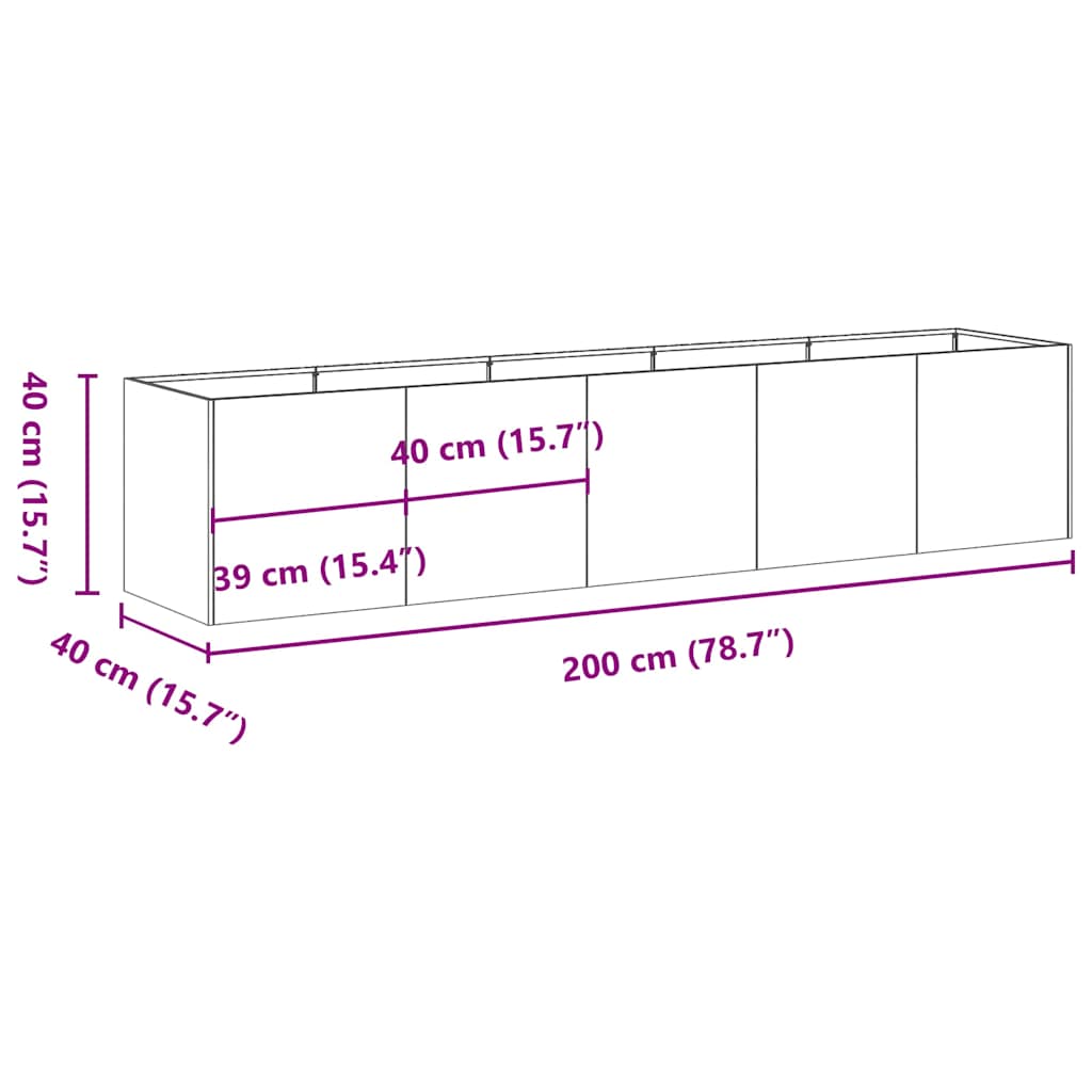 Steel Garden Planter 200cm Raised Bed | HomeAndLiving