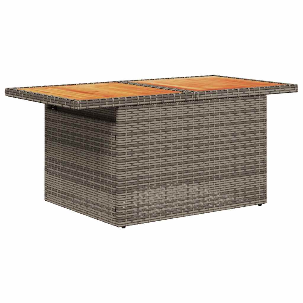 Garden Sofa Set with Cushions Modular Sofa 7 Piece Grey Poly Rattan - Outdoor