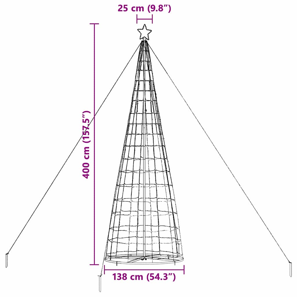 Classic LED Christmas Tree Warm White Iron - Designer Finish