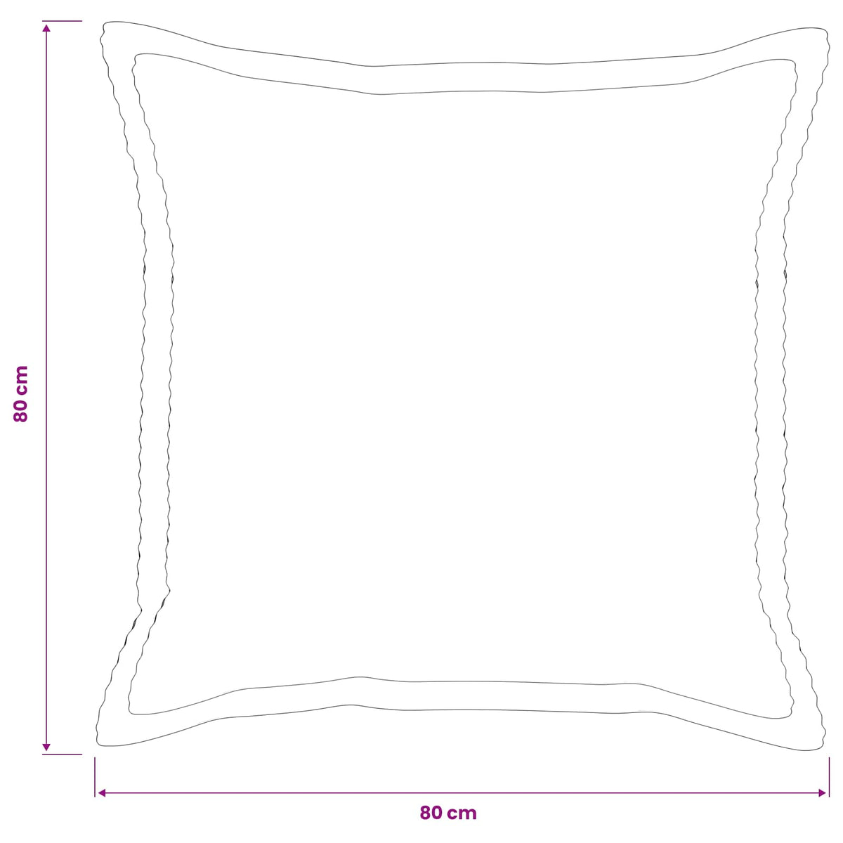 Grey Cushion Cover Corduroy 80x80cm