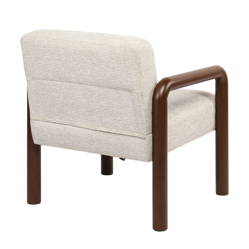 Accent Armchair Walnut Fabric 67x71x75cm