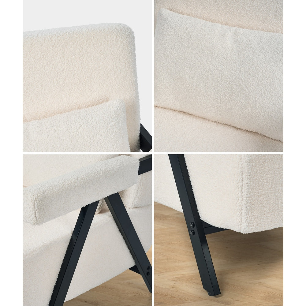 Sherpa Accent Armchair Black 41x52.5cm