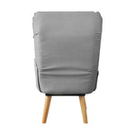 Armchair wit Stool, Home Lounge with 360 Swivel Seat and 145 Recline Grey