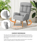 Armchair wit Stool, Home Lounge with 360 Swivel Seat and 145 Recline Grey