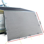 Caravan Privacy Screen 4X1.95M End Wall Side Sun Shade, Grey