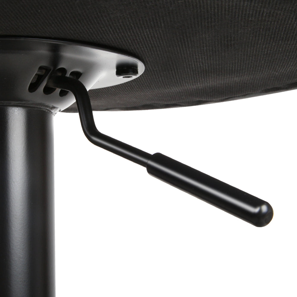 2X Bar Stools Kitchen Dining Chairs Gas Lift Stool Leather Black