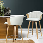 Bar Stools Kitchen Leather Barstools Swivel Counter Chairs X2