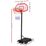 2.1M Basketball Hoop Stand System Adjustable Portable Pro Kids White