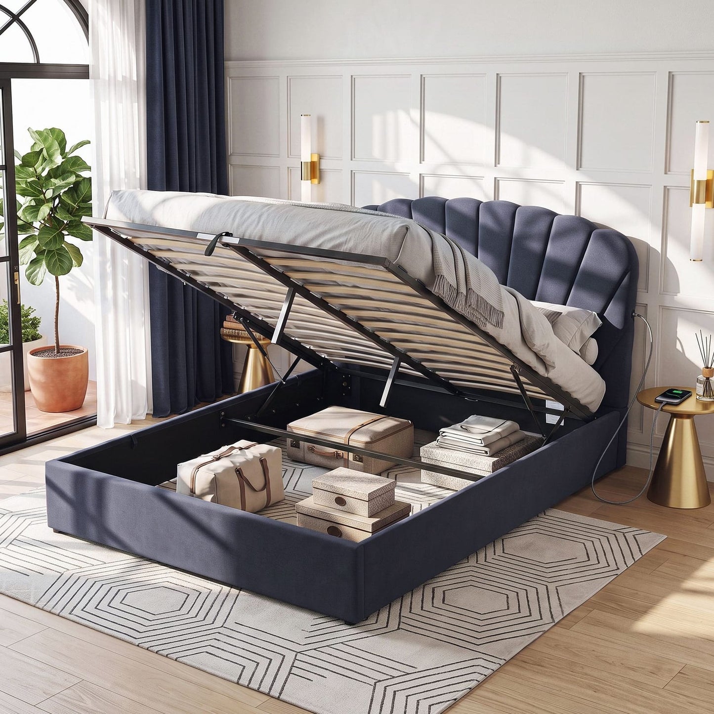 Queen Bed Frame With Storage