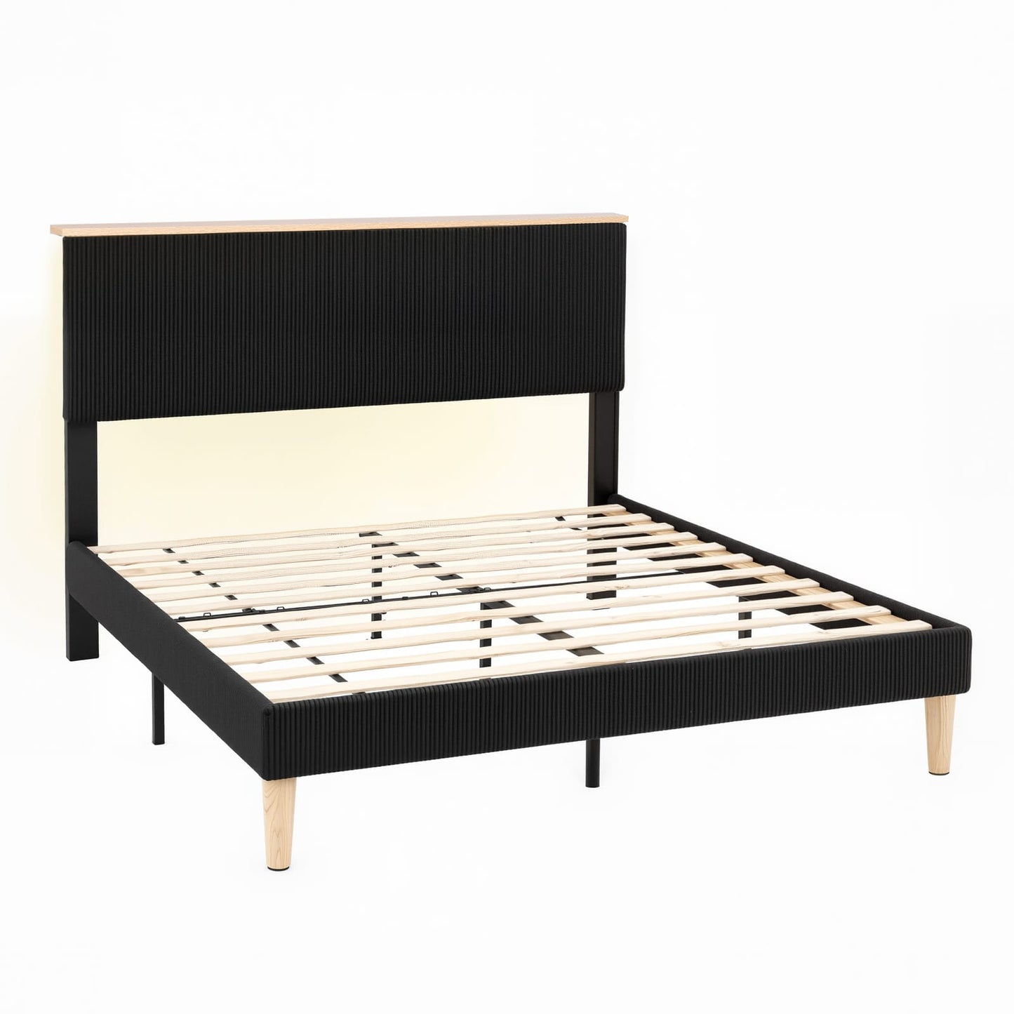 King Bed Frame Adjustable Headboard
