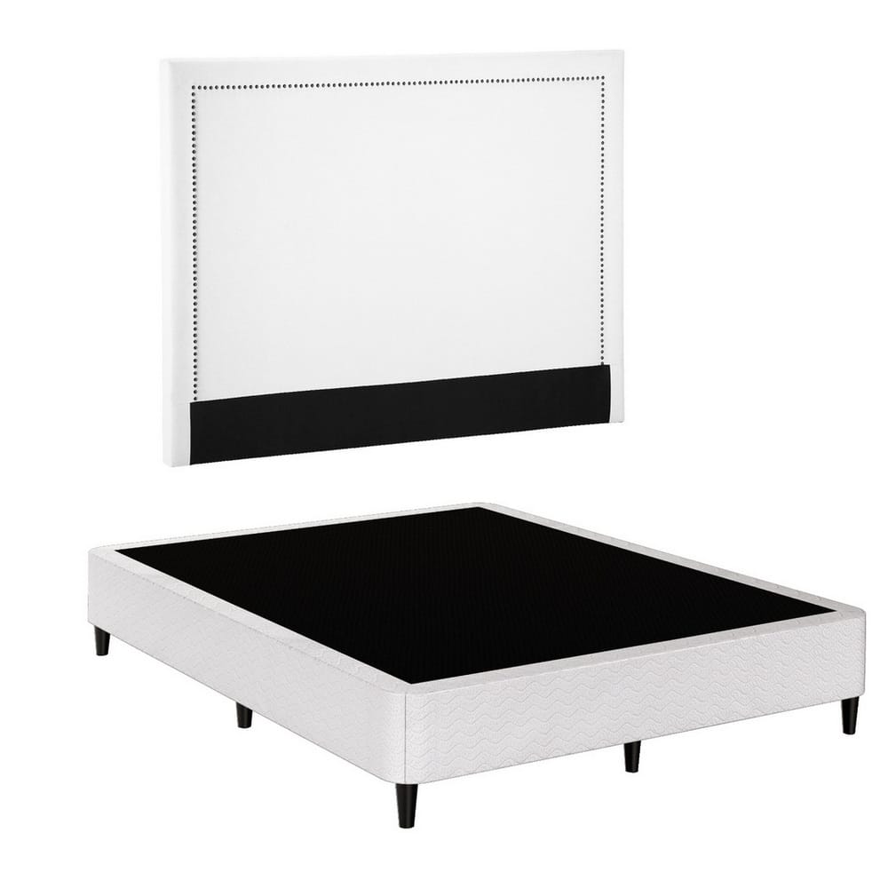 Queen Bed Frame Grey Fabric 151x200cm