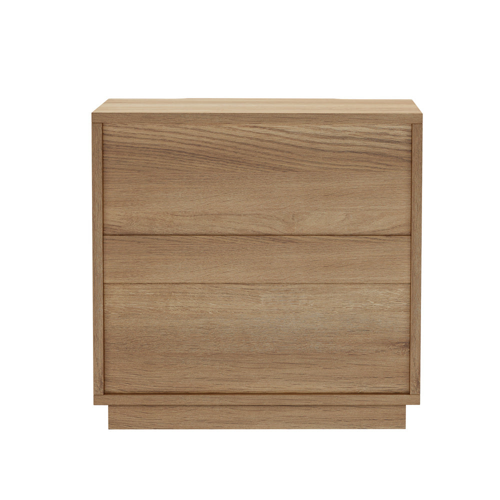 2pc Bedside Tables 2 Drawers Nightstand Natural | HomeAndLiv