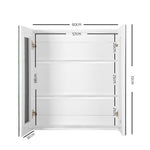 Bathroom Mirror Cabinet 600X720Mm White